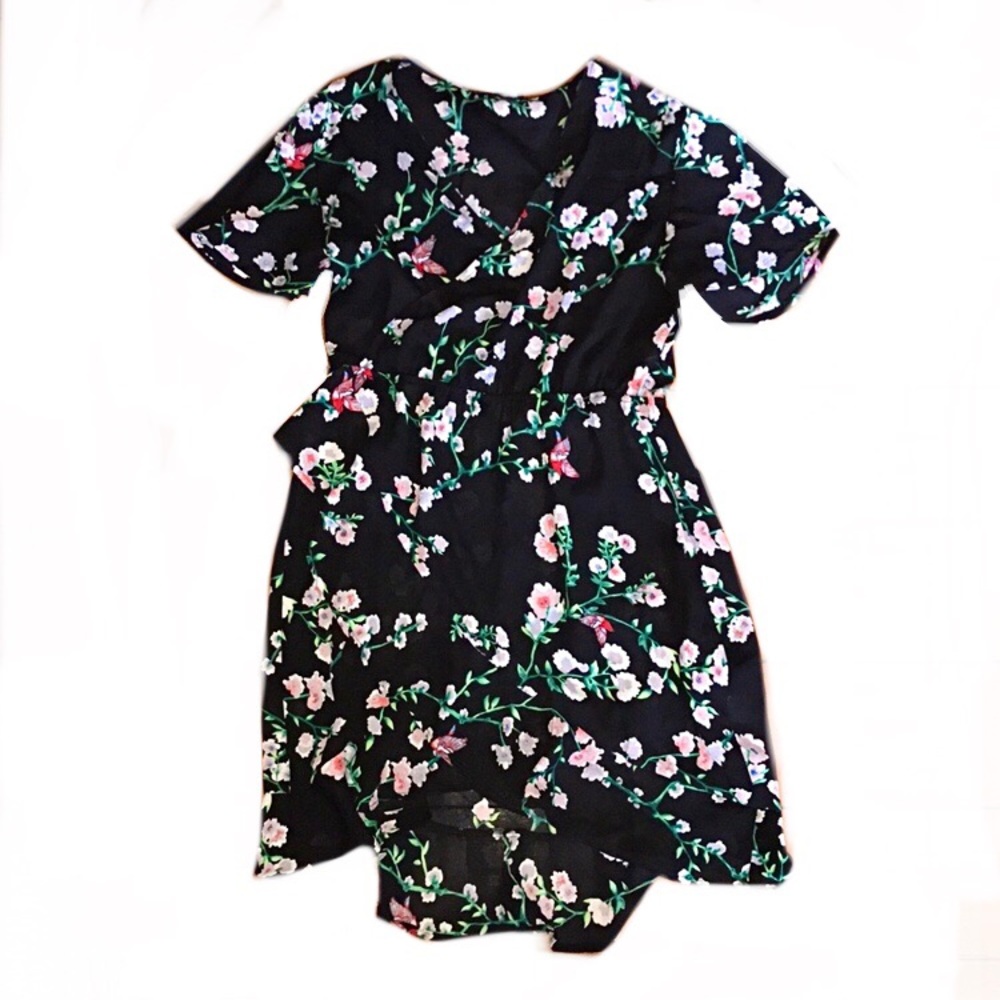 Black Floral Sundress - Picture 3 of 4